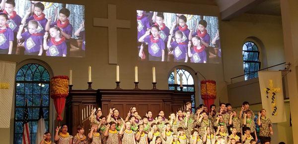 Celebrating our keiki tonite @ Kawaiahao Church