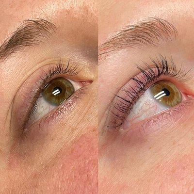 Lash lift and tint