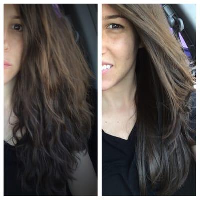 Before and after an awesome blow out!