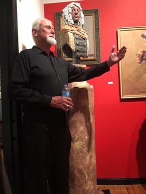 Curator, Artist, David Beck- Brown, "Unknown Artist: History Erased," April installation.