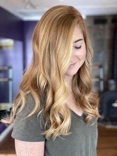 Natural redhead with balayage