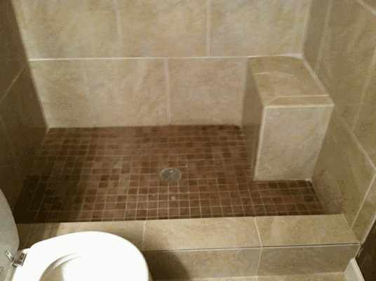 Tile Shower With Bench