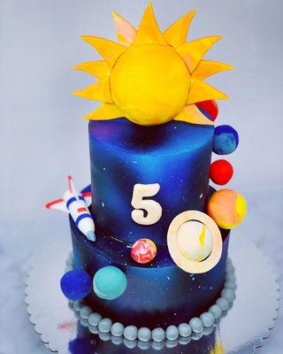 Solar system cake