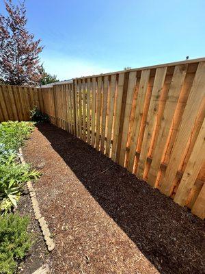 6' Cedar fence we installed in Beaverton