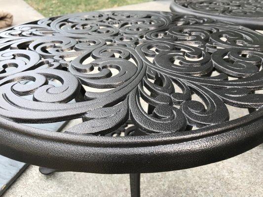 Outdoor furniture-  Powder coated in Textured Dark Bronze powder