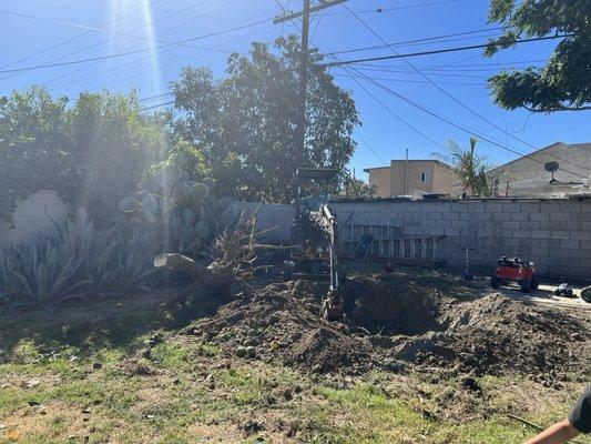 This picture is what our backyard look like before S.A. Landscape came to give it a makeover.