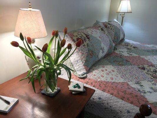 Room 3 is in the c. 1734 section of the Inn, recently remodeled, with a private bathroom.