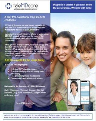 Telemedicine for the whole family only $19.90/month!