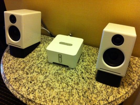 Audioengine and Sonos.  hifi on a budget.