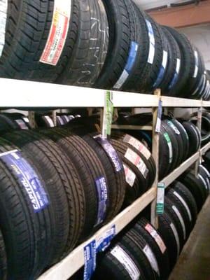 We carry a large selection of tires.