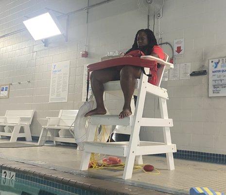 This is a photo of a lifeguard sleep in duty. This operation is supervised by coordinator  Nicole Vile.