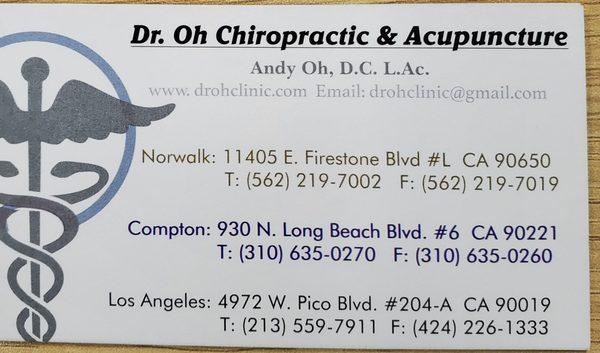 Dr Oh Chiropractic & Acupuncture - Norwalk