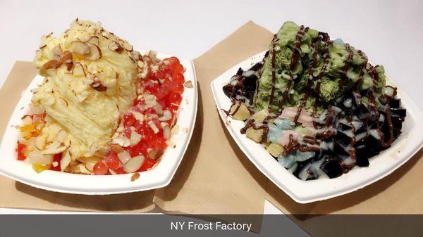 Passion fruit and Matcha shaved ice!