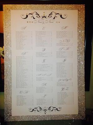 I had my beautiful and unique wedding seating chart too 
 Thanks to A to Z printing!!!