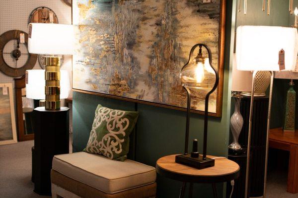 Wall Art, Furniture, Lamps, & Pillows