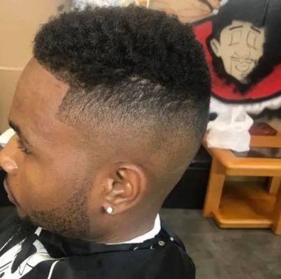 High wavy fade