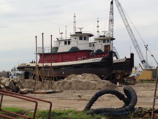 Boats hauled out