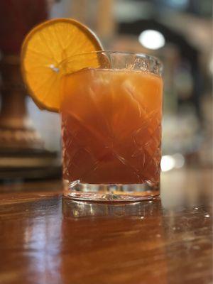 blood orange whiskey sour