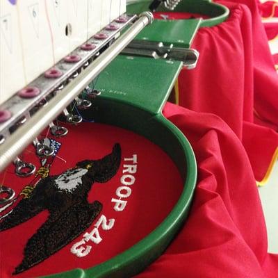 Print Tex USA has 44 embroidery heads on five machines used in producing the finest quality embroidery garments in the area.