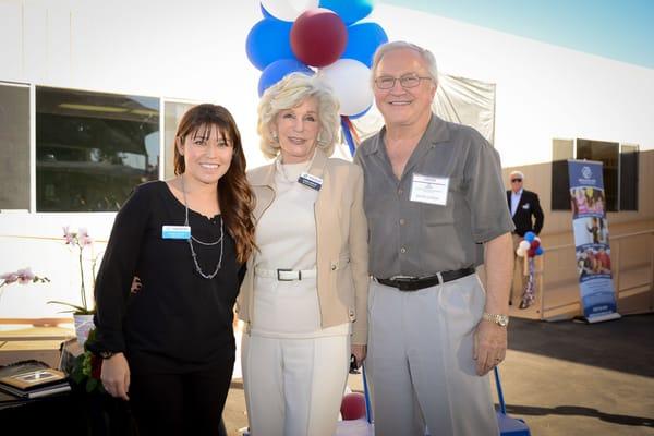 Linda and Dave Catlin with Club Director Leslie smiling during the Catlin dedication. Thank you for all you do, Linda and Dave!