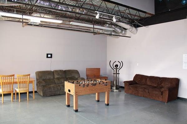 The lounge area