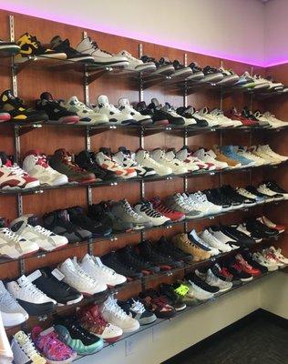 One of the shoe walls