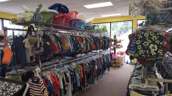 Boys clothing, durable goods, and toys.