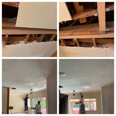 Drywall repair after popcorn removal