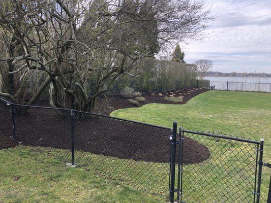 Mulched beds getting the spring season ready