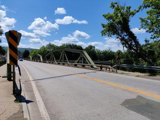 This bridge crosses the Susquehanna River. We viewed the General Clinton Canoe Regatta's 11 mile sprint here on 5-29-22