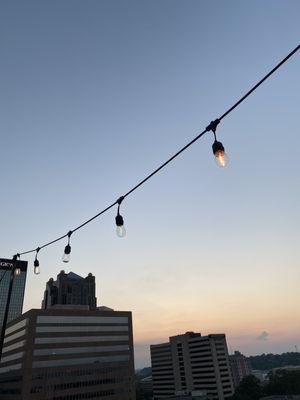 Birmingham sky at sunset