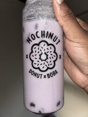 I also got an Ube boba tea it's nice and rich