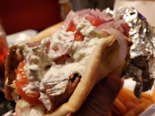 Gyro with tzaziki