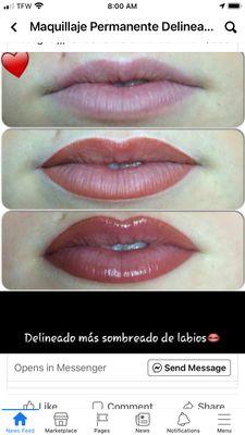 Permanent makeup full lips or Lipliner