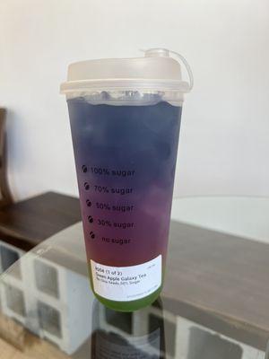 Green apple galaxy tea