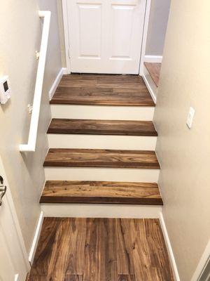 New flooring and stairs.