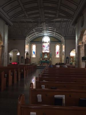 Inside the church