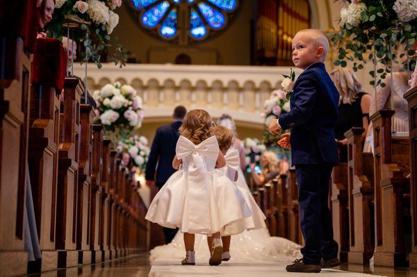 Making their way down the aisle