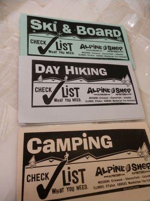 Packing guides and checklists for outdoor adventures