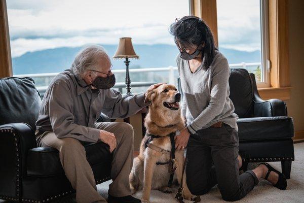 Patients have access to non-medical therapies, such as pet therapy, energy work, massage, and more.