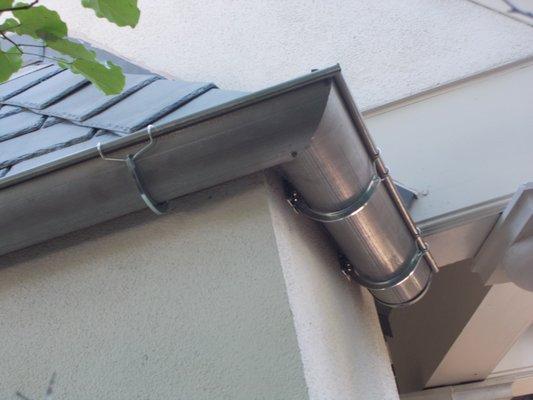 Half round gutters with Cradle hangers