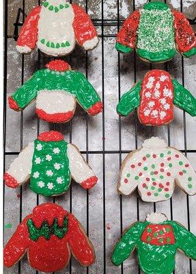 Ugly Sweater decorated sugar cookies