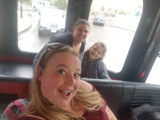 A quick selfie in the back if the trolley of course!