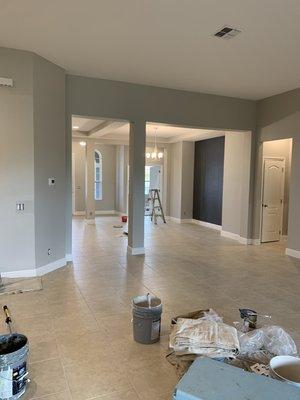 Painted this beautiful brand new home interior in Ocoee Florida with accent walls