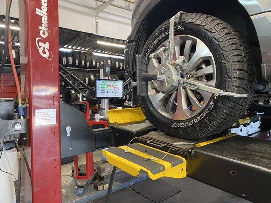 With some New Tires we recommend to do an Wheel Alignment