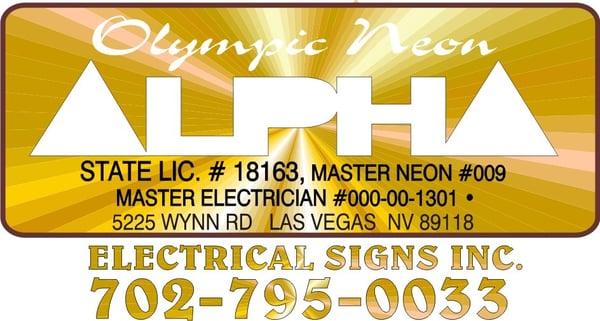 Alpha Electrical Signs