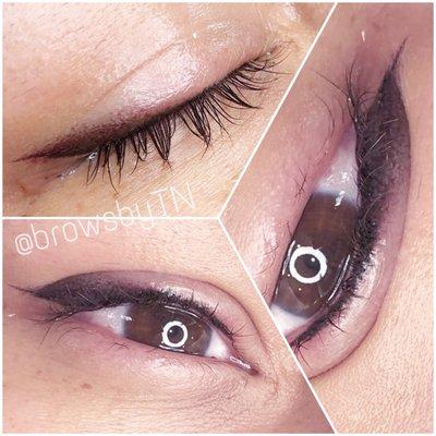 Semi permanent winged eyeliner