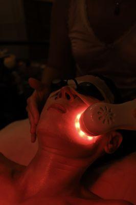 Red LED + infrared light therapy