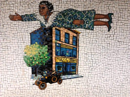 Madame CJ Walker in 116th Street station platform.