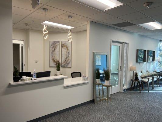 Receptionist desk.  Friendliest patient care coordinators in Seattle.